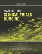 Image of the book cover for 'Manual for Clinical Trials Nursing'