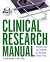 Image of the book cover for 'Clinical Research Manual: Practical Tools and Templates for Managing Clinical Research'