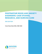 Image of the book cover for 'Postpartum Mood and Anxiety Disorders: Case Studies, Research, and Nursing Care'