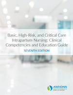 Image of the book cover for 'Basic, High-Risk, and Critical Care Intrapartum Nursing: Clinical Competencies and Education Guide'