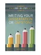 Image of the book cover for 'A NURSE'S STEP-BY-STEP GUIDE TO WRITING YOUR DISSERTATION OR CAPSTONE'