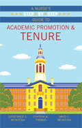 Image of the book cover for 'A Nurse's Step-By-Step Guide to Academic Promotion & Tenure'