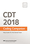 Image of the book cover for 'CDT 2018 Coding Companion'