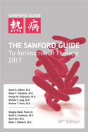 Image of the book cover for 'The Sanford Guide to Antimicrobial Therapy 2017'