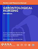 Image of the book cover for 'Gerontological Nursing Review and Resource Manual'