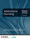 Image of the book cover for 'Addictions Nursing'