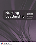 Image of the book cover for 'Nursing Leadership: Scope and Standards of Practice'