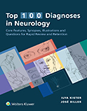 Image of the book cover for 'Top 100 Diagnoses in Neurology'