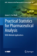 Image of the book cover for 'Practical Statistics for Pharmaceutical Analysis'