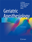 Image of the book cover for 'Geriatric Anesthesiology'