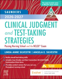 Image of the book cover for 'Saunders 2026-2027 Clinical Judgment and Test-Taking Strategies'