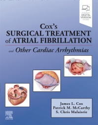 Image of the book cover for 'Cox's Surgical Treatment of Atrial Fibrillation and Other Cardiac Arrhythmias'