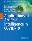 Image of the book cover for 'Applications of Artificial Intelligence in Covid-19'